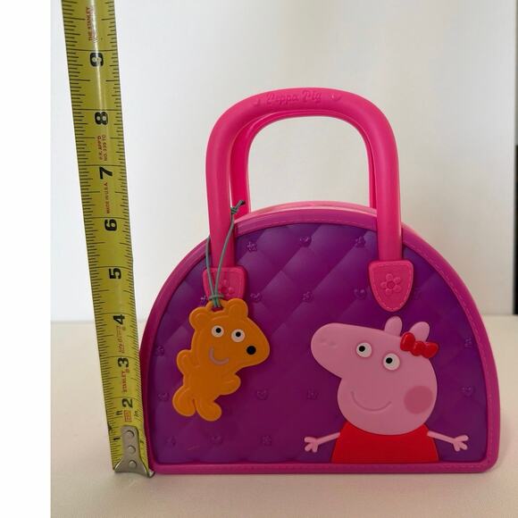 Peppa Pig’s Hand Bag Purse Teddy Charm Dress up Pretend Play Kids Toy Years 3+ - Picture 3 of 6